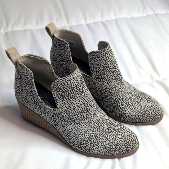 Toms Size 11 Kallie Wedge Macadamia Booties - Picture 1 of 11
